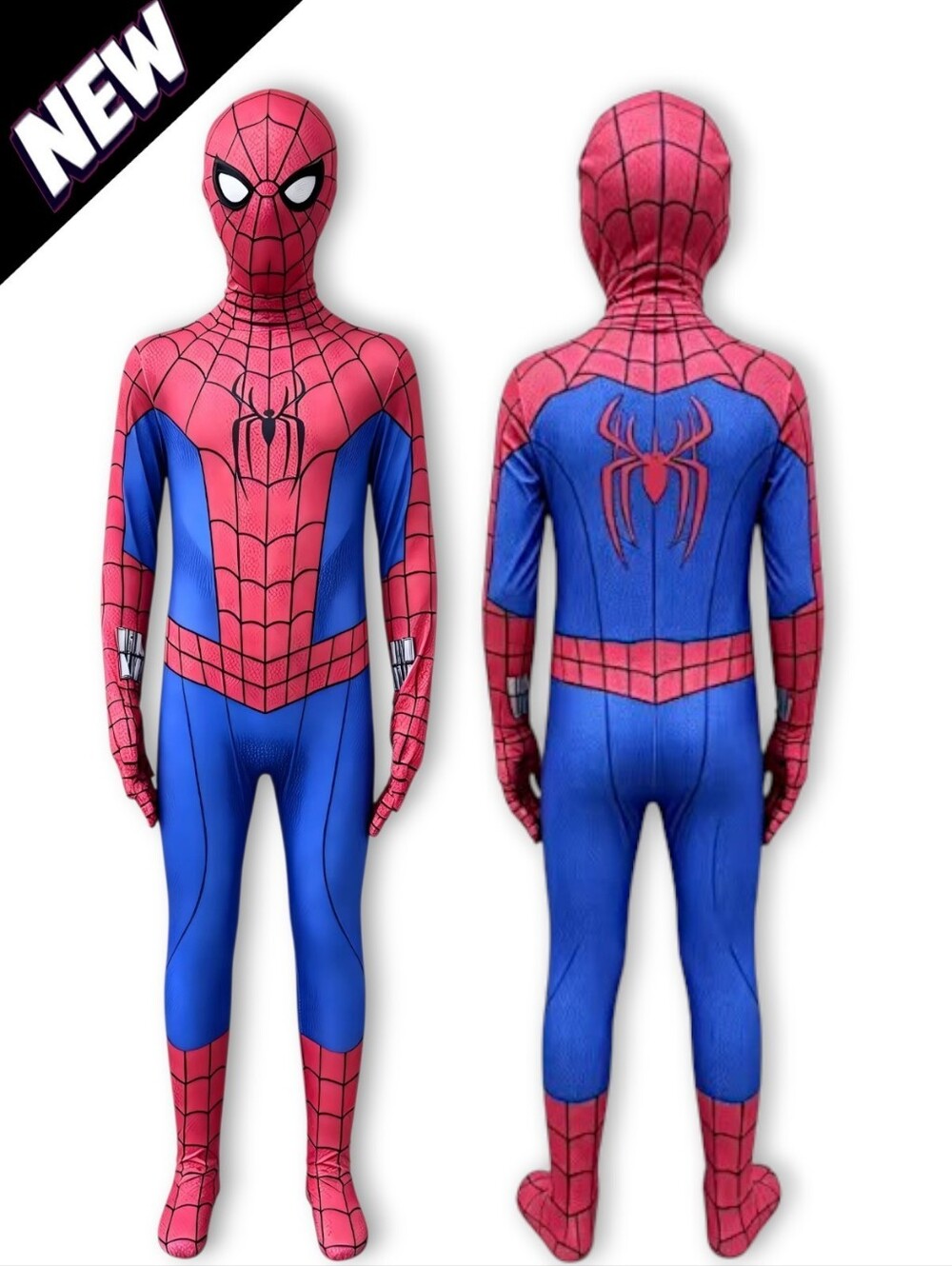 2026 Edition Brand New Day Kids Spiderman Costume Mask & Bodysuit Ages 6-7 & 8-9